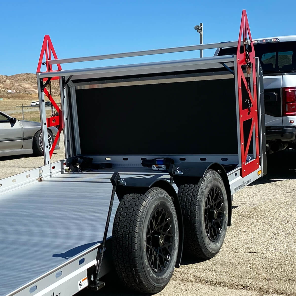 Futura Trailers_Tire Rack rear on trailer photo (1)